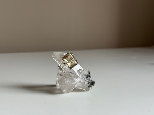 Verstelbare Ring met Rookkwarts – Zilver