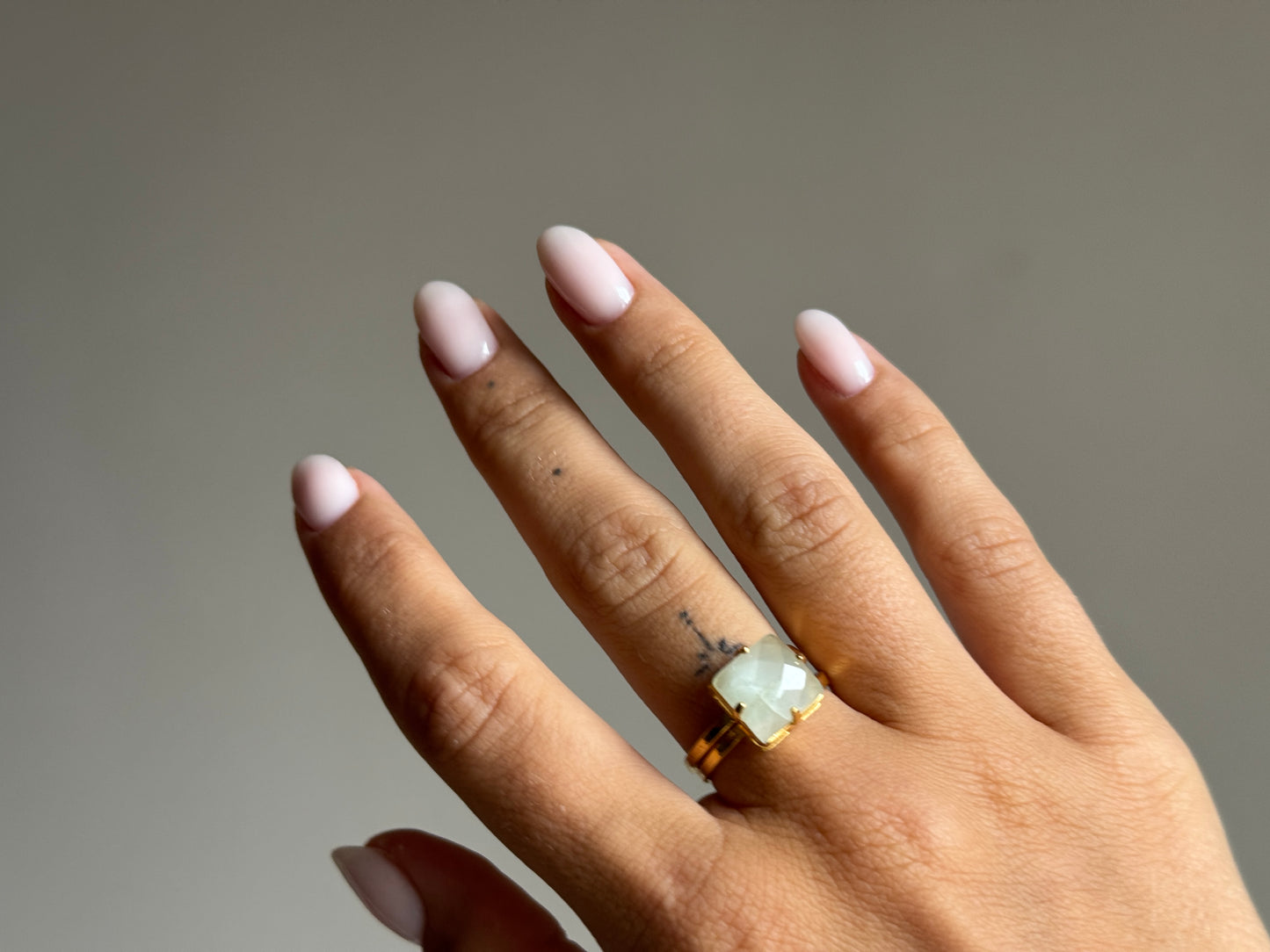 Verstelbare Ring met Aquamarijn – Goud