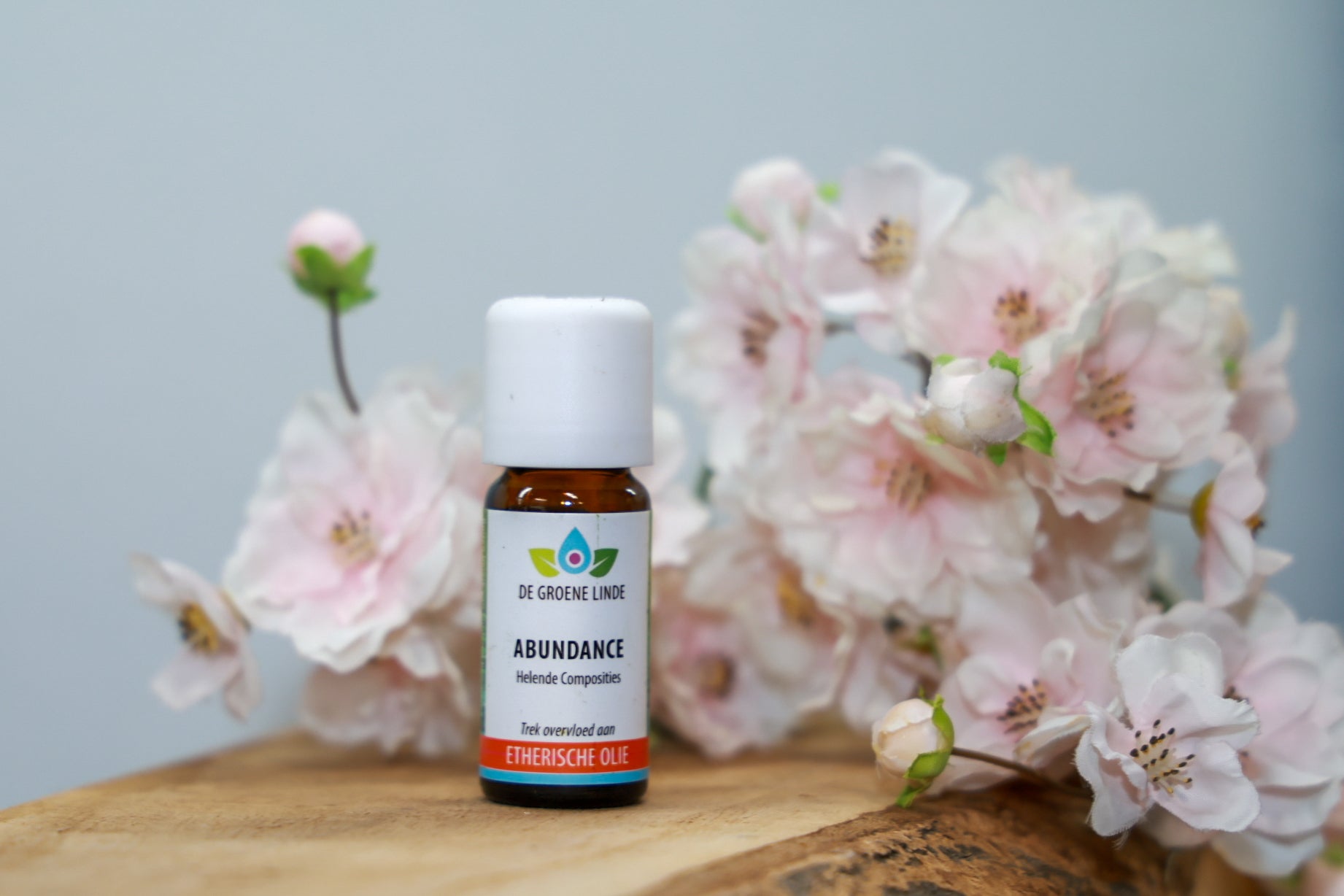 Flesje De Groene Linde – Abundance etherische olie 10 ml van DIBA, helende compositie met grapefruit, jasmijn en honing voor overvloed en manifestatie