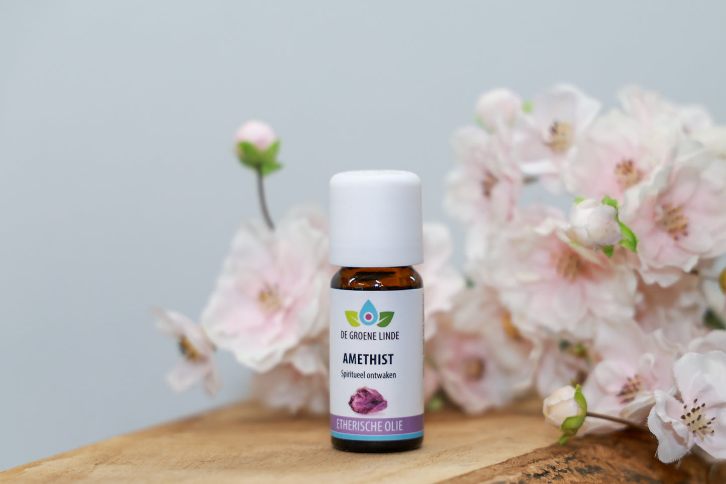 De Groene Linde – Amethist etherische olie 10 ml van DIBA, zuiverende geur met lavendel en palo santo voor helderheid en rust