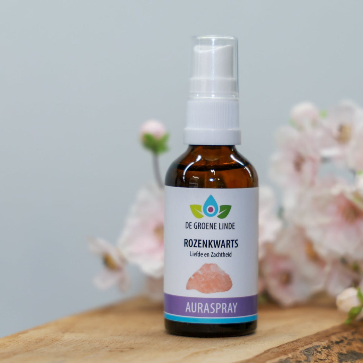 Productfoto van Rozenkwarts auraspray 50 ml van De Groene Linde
