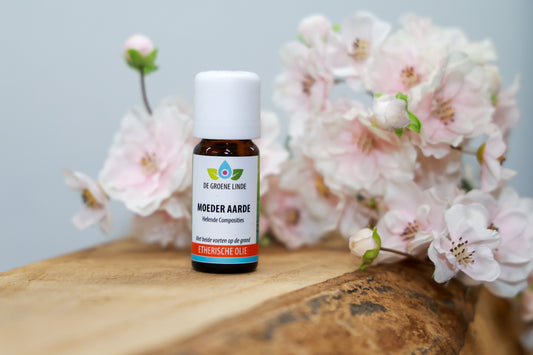 Flesje De Groene Linde – Moeder Aarde etherische olie 10 ml van DIBA, helende compositie met patchouli, vetiver en bergamot voor aarding en rust