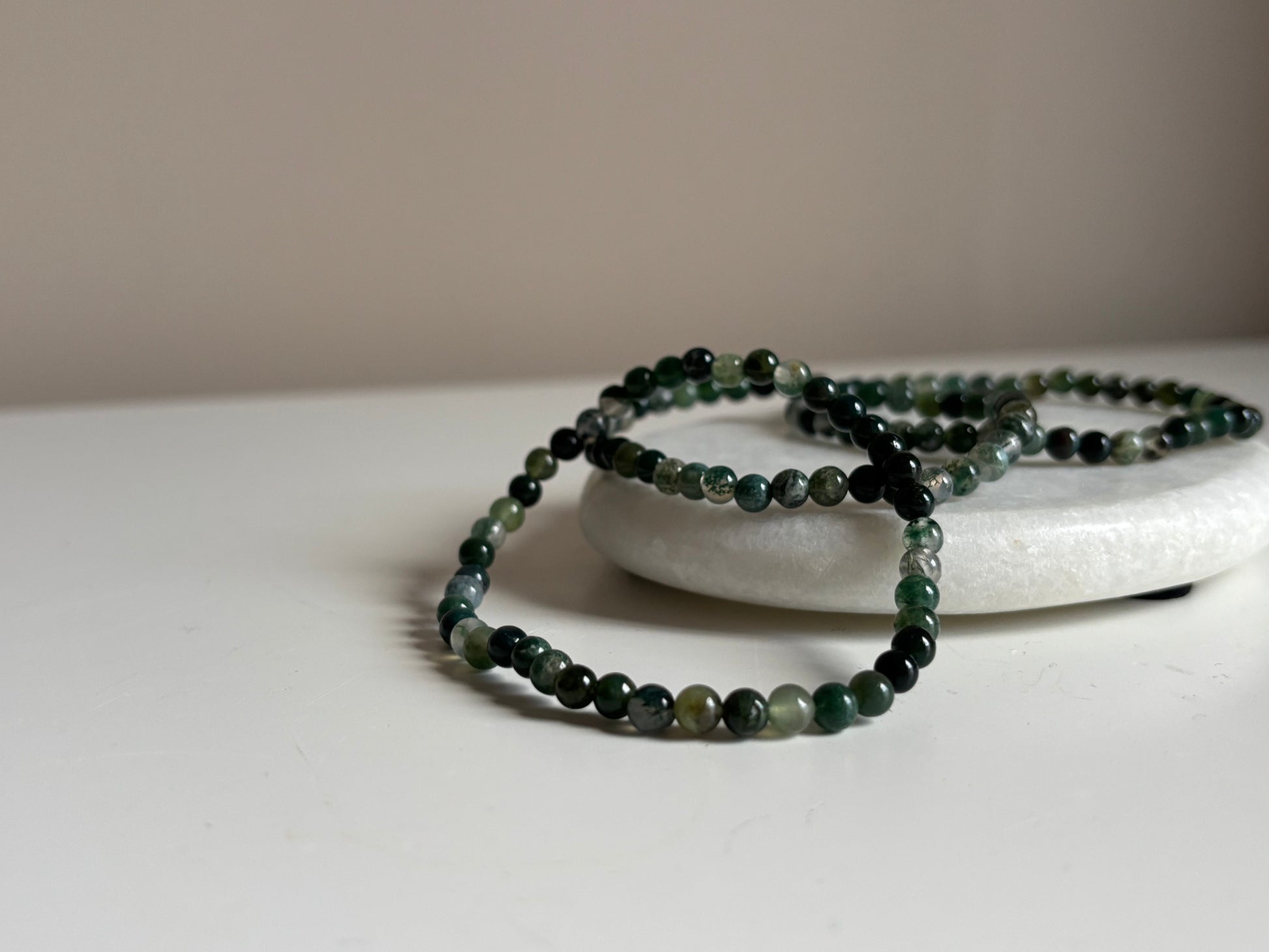 Mosagaat armband met 4 mm kralen - DIBA