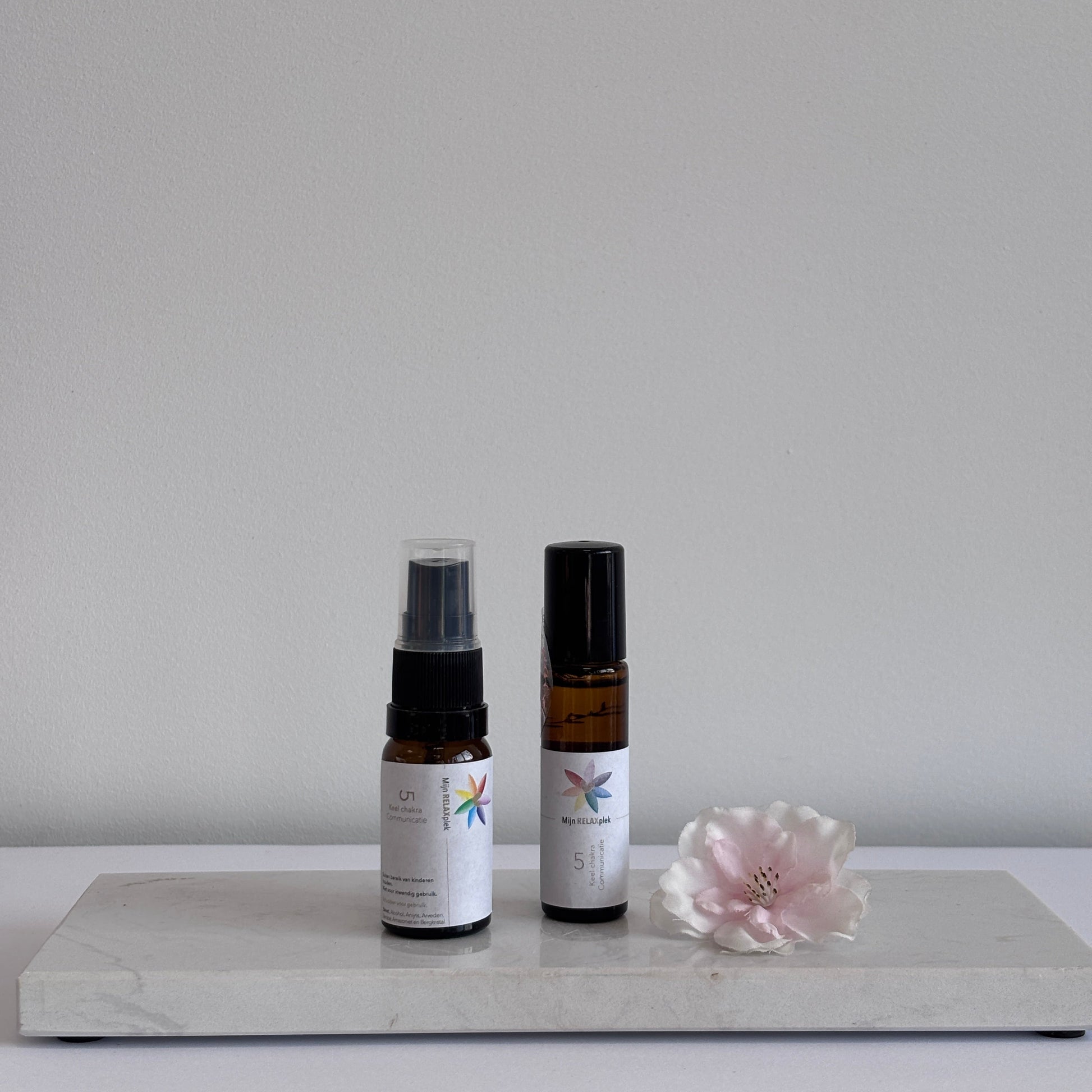 5e Chakra van Tamara’s Relaxplek – natuurlijke spray met anijs en amazoniet voor communicatie en expressie